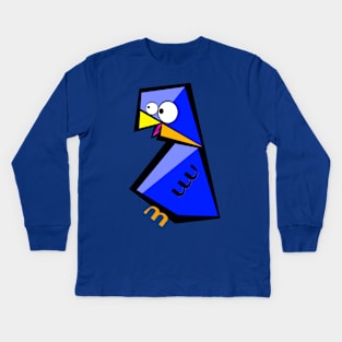Blue bird Kids Long Sleeve T-Shirt